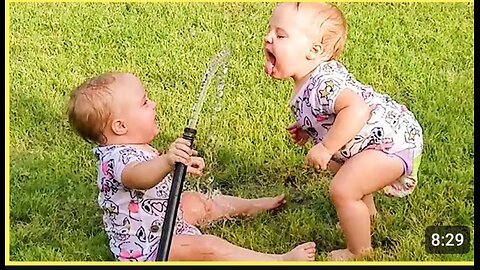 Funny Babies Playing With Water Baby Outdoor Videos