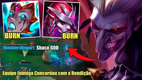 SHACO TOP BUILD FULL AP DO BURN TILTANTE - INIMIGOS DERRETERAM