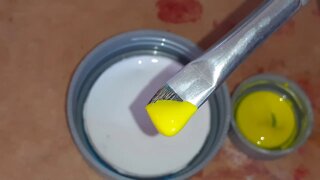 Como fazer a cor Amarelo bebê Pintura em Tecido