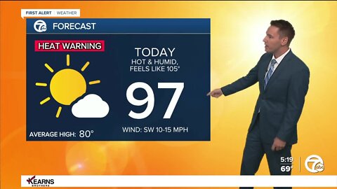 Detroit Weather: Dangerous heat today; excessive heat warning