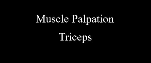 Muscle Palpation - Triceps