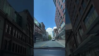 Driving through Barrington street Halifax