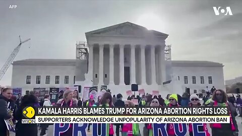 Kamala Harris blames Trump for Arizona abortion rights loss | World News |