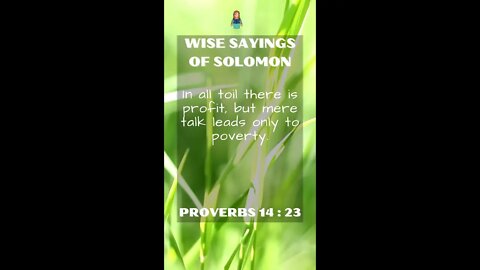 Proverbs 14:23 | NRSV Bible | Wise Sayings of Solomon