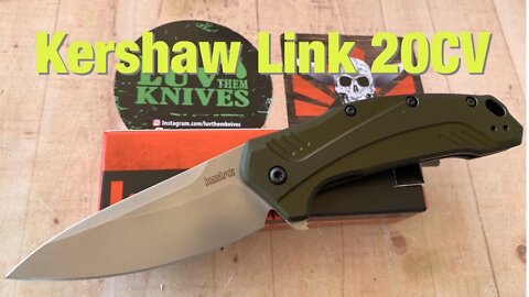 Kershaw KS1776OLSW Link Olive Aluminum CPM20CV blade / includes partial disassembly