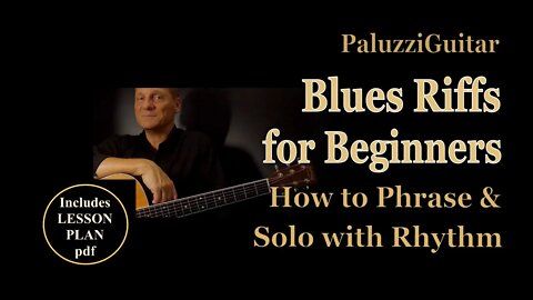 Blues Riffs Guitar Lessons for Beginners [How to Phrase Solo with Rhythm]