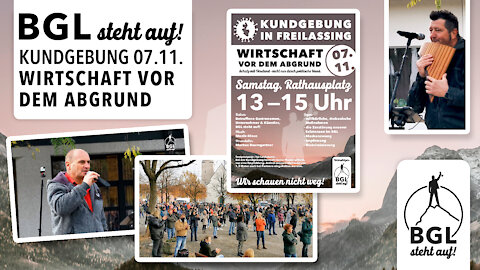 BGL steht auf! Kundgebung (Demo) in Freilassing gegen die Corona-Maßnahmen 07.11.2020