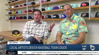 Local artists make a career of designing minor league baseball logos