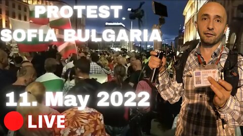 Sofia, Bulgarian Anti-Government protest May 11. 2022