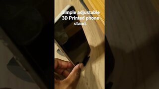 Simple adjustable 3D printed phone stand made using the Monoprice Mini Delta V2.