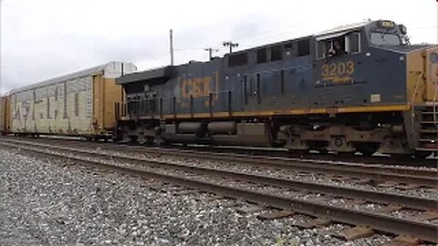 CSX M217 Autorack Train from Greenwich, Ohio September 9, 2023