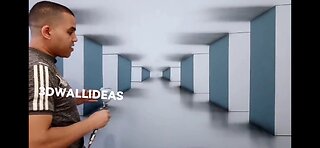 3D wall Idea decorate 3d tunnel on wall