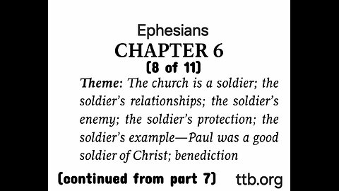 Ephesians Chapter 6 (Bible Study) (8 of 11)