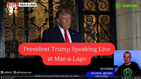 President Trump Speaking Live at Mar-a-Lago