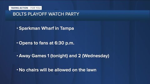 Tampa Bay Lightning hosting watch parties during playoff series vs. Maple Leafs