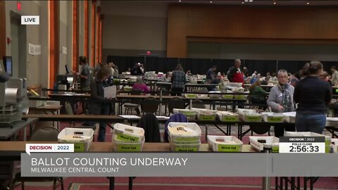 Ballot counting underway at Milwaukee Central Count