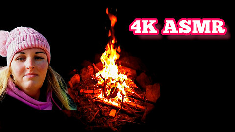 Sleep To An ASMR FirePit CampFire in 4K