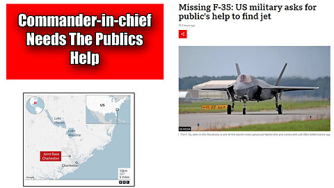 Bully Biden Needs Help Finding 130 Million Dollar F-35 Stealth Jet