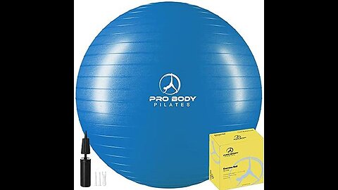 ProBody Pilates Ball Exercise Ball Yoga Ball, Multiple Sizes Stability Ball Chair, Gym Grade Bi...