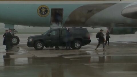Biden Boards AF1 Using Short Stairs To Avoid Tripping, Ignores Questions As He Heads To Michigan