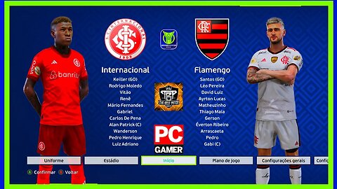 INTERNACIONAL X FLAMENGO - PES2021 PATCH THE BEST 9.9 - BRASILEIRÃO 2023 - SEGUNDA RODADA