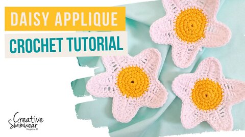 How to crochet a Daisy Flower Applique for beginners!