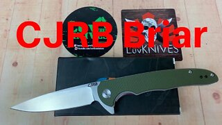 CJRB Briar G10 Liner Lock Knife from Artisan Cutlery