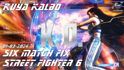 Kuya Kalbo Six Match Fix with Chun Li on Street Fighter 6 as Puyat 01-03-2024.