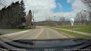 Truck Passes Mail Truck, comes DANGEROUSLY Close to an Accident!