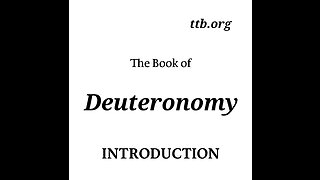 Deuteronomy (Introduction) (Bible Study)