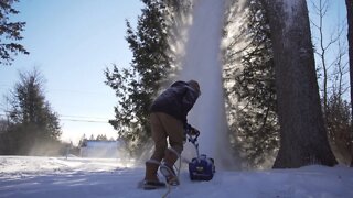 Snow Joe small electric corded snow blower Review! 13 inch shovel, 10 amps, model 323E