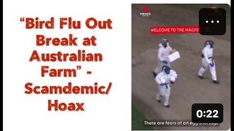🚨🇦🇺 “Bird Flu Out Break at Australian Farm” | Scamdemic/Hoax