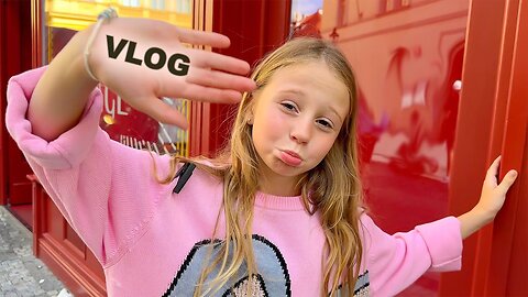 Nastya and her funny Vlog in Prague