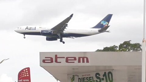 Airbus A330 PR-AIY na final antes de pousar em Manaus vindo de Campinas