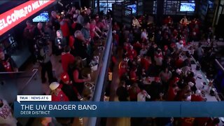 Wisconsin Badger band performs in Milwaukee's Deer District