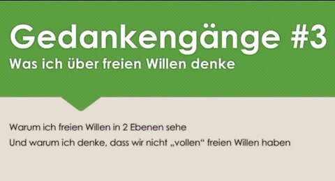 Hat jeder freien Willen? | Gedankengänge #3 | Privatisierte Philosophie