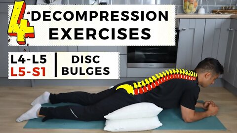L4 L5 - L5 S1 disc bulges decompression exercise for immediate pain relief.