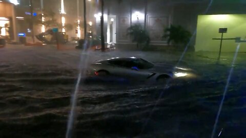 Miami Streets under water - Driving Miami
