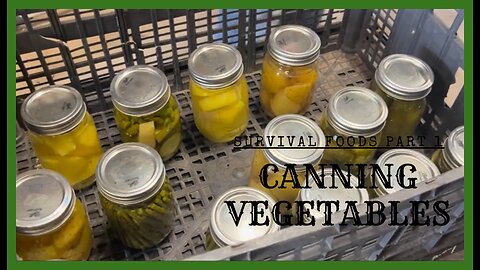 SURVIVAL FOODS PART 1: CANNING VEGETABLE IN MASON JARS