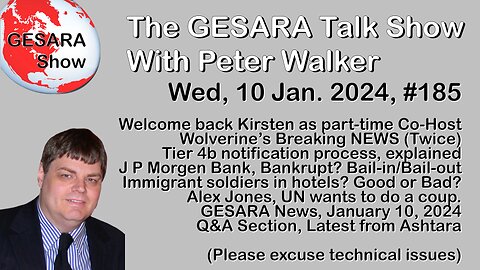 2024-01-10, GESARA Talk Show 185 - Wednesday