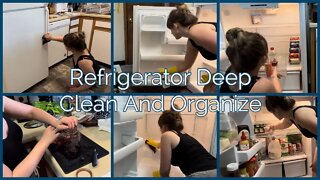 *NEW* 2022 REFRIGERATOR DEEP CLEAN & ORGANIZE | SMALL REFRIGERATOR DEEP CLEAN