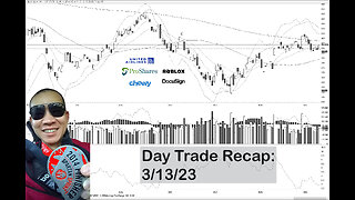 Day Trade Recap - 3.13.23 $CHWY $DOCU $RBLX $UAL (swing) $SQQQ (swing)