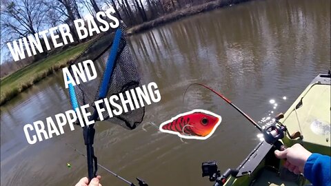 Winter Bass and Crappie Fishing ~Using Red Eyed Shad and Dead Minnows...???