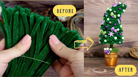 A Christmas tree that sells well in 2022 Or how to quickly make a Christmas tree out of chenille.