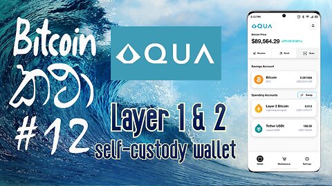 Bitcoin කථා #12 - BTC layer 1,2 self custody with Aqua Wallet