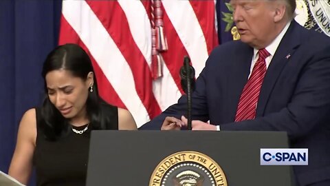 President Trump with Daria Ortiz whose Grandmother was Killed by Illegal Immigrant