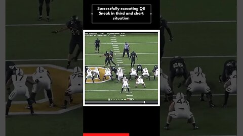 successfully executing qb sneak in third and short situation