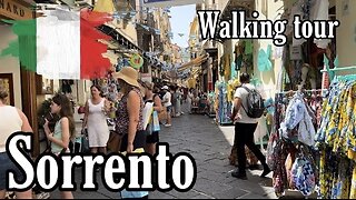 Sorrento Italy Walking Tour - from the main square through the main tight shopping alley