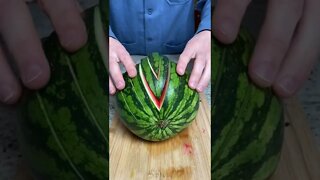 How do you cut your watermelon? 🍉 #satisfying