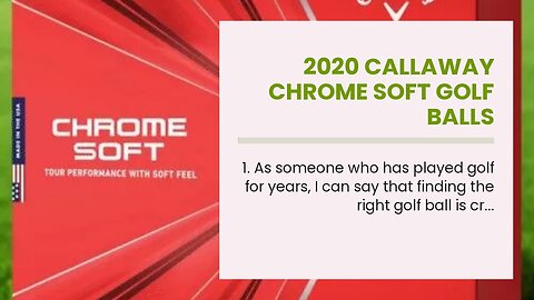 2020 Callaway Chrome Soft Golf Balls